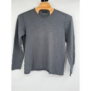 John Varvatos Star USA Linen Blend Long Sleeve blue Sweater Shirt XL